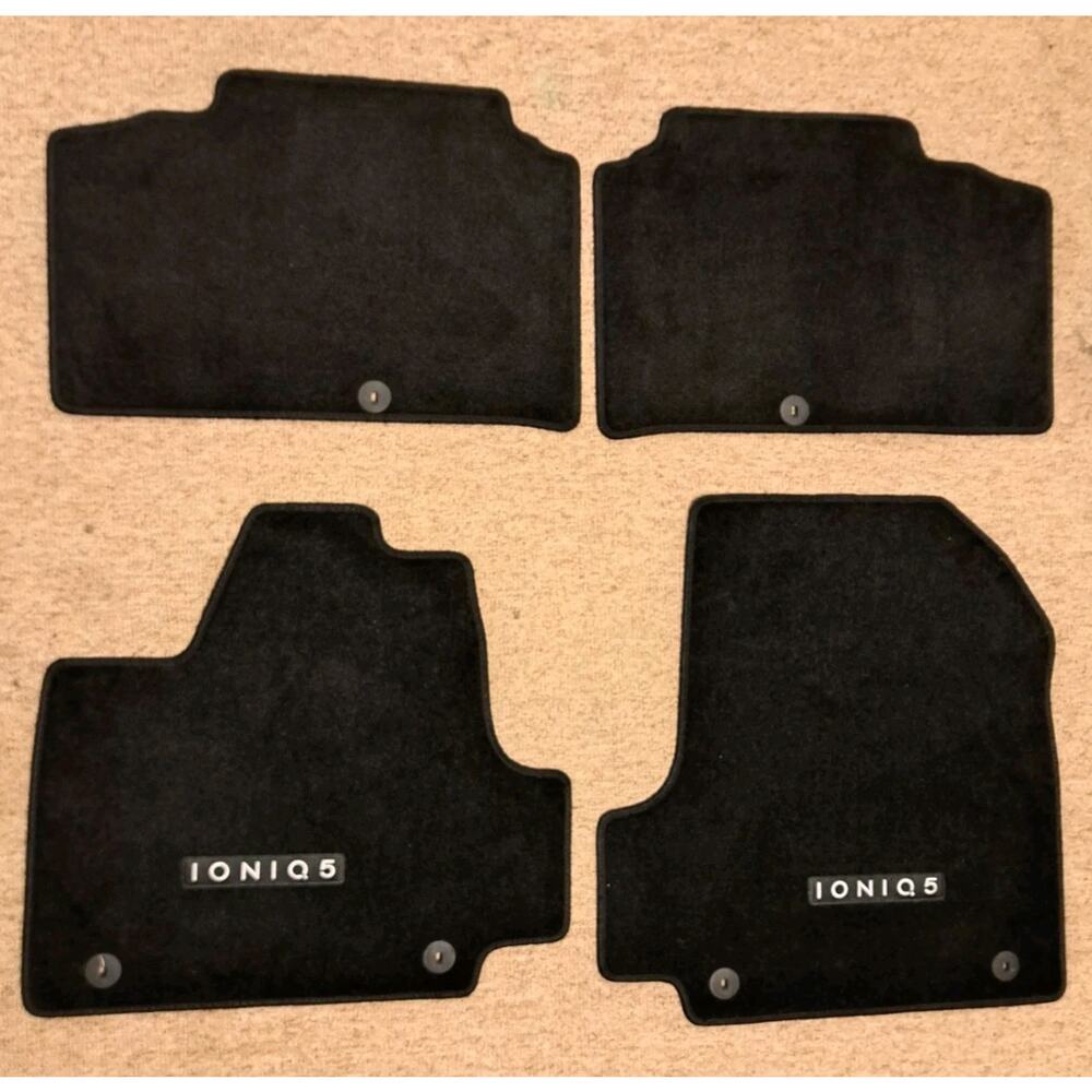 Hyundai IONIQ 5 OEM Carpet Floor Mats Front Rear Left Right Black Set 2022-2025